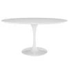 Modway Lippa 60" Oval Wood Top Dining Table White