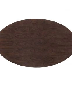 Modway Lippa 78" Oval Wood Dining Table Rose Cherry Walnut Dining Tables