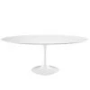 Modway Lippa 78" Oval Wood Top Dining Table White Dining Tables