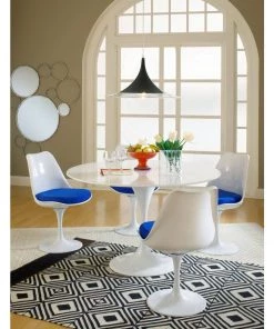 Modway Lippa Dining Side Chair Fabric Set Of 4 Blue Dining Chairs