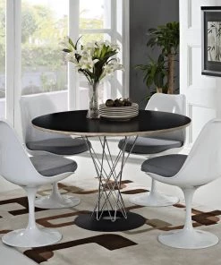 Modway Dining Chairs Lippa Dining Side Chair Fabric Set Of 4 Gray