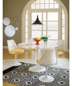 Modway Dining Chairs Lippa Dining Side Chair Fabric Set Of 4 Yellow