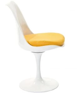 Modway Dining Chairs Lippa Dining Side Chair Fabric Set Of 4 Yellow