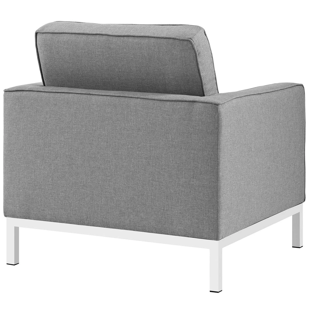 Modway Loft Armchairs Upholstered Fabric Set Of 2 Light Gray 4 Modway Loft Armchairs Upholstered Fabric Set Of 2 Light Gray