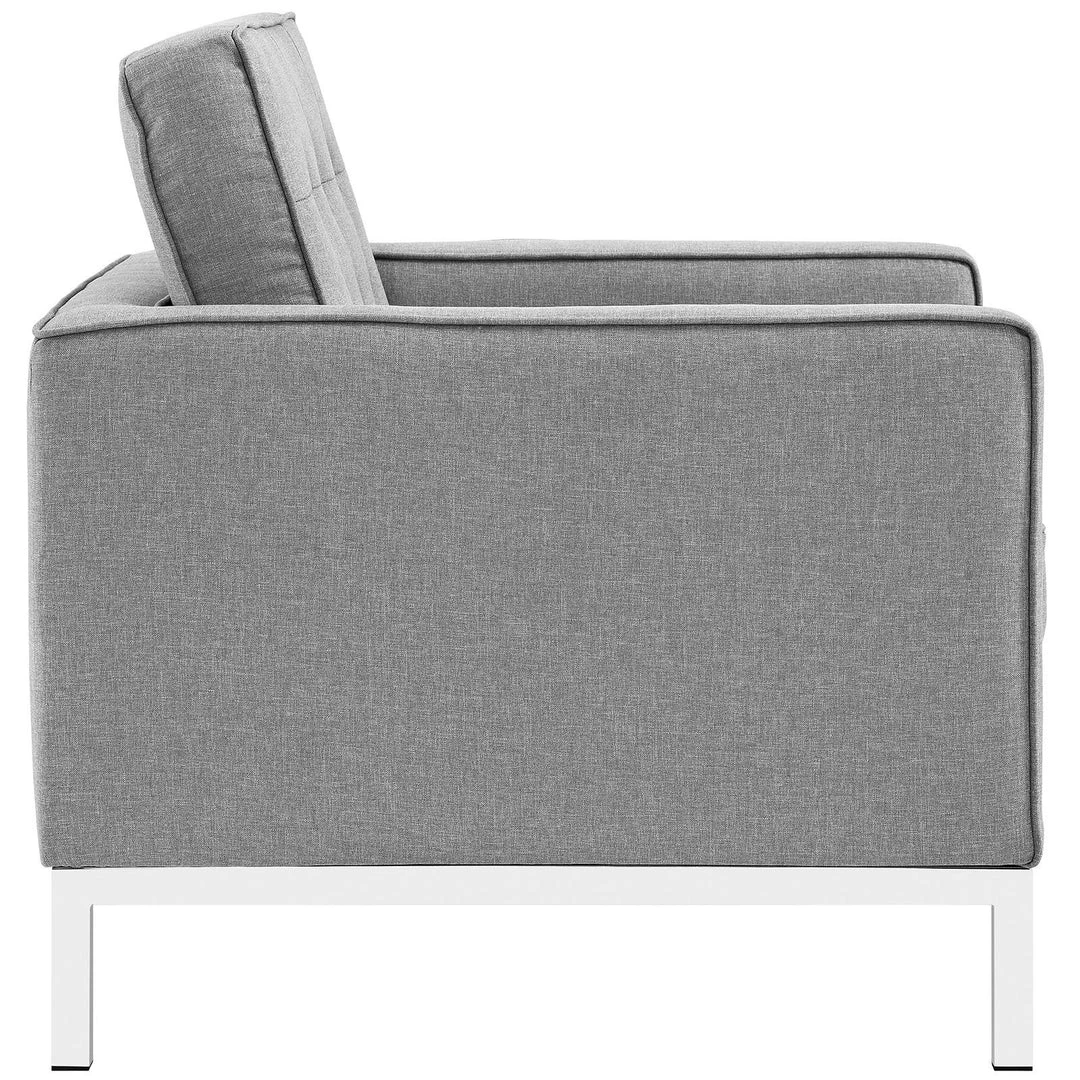 Modway Loft Armchairs Upholstered Fabric Set Of 2 Light Gray 3 Modway Loft Armchairs Upholstered Fabric Set Of 2 Light Gray