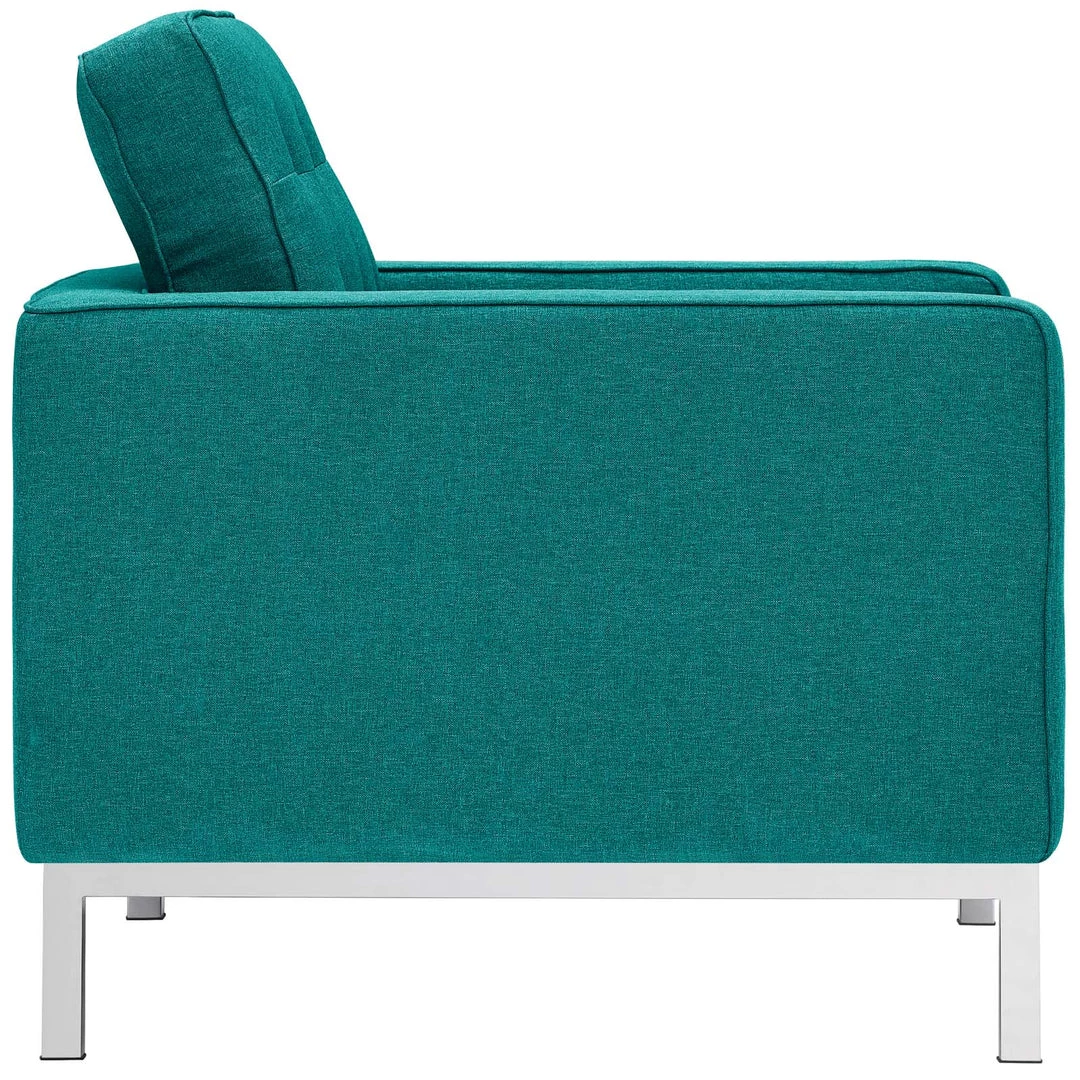 Modway Loft Armchairs Upholstered Fabric Set Of 2 Teal 3 Modway Loft Armchairs Upholstered Fabric Set Of 2 Teal