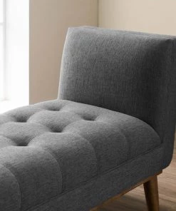 Modway Accent Benches Loft Leather Bench Black 13 Modway Accent Benches Loft Leather Bench Black