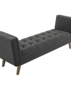 Modway Accent Benches Loft Leather Bench Black