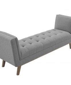 Modway Loft Leather Bench Cream White