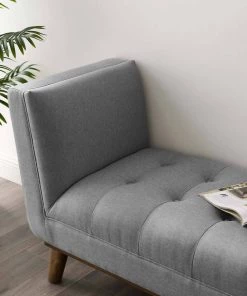 Modway Loft Leather Bench Cream White 13 Modway Loft Leather Bench Cream White