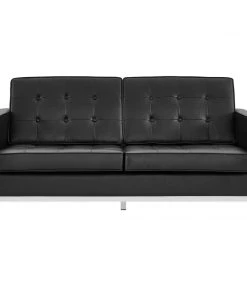Modway Loveseats Loft Leather Loveseat Black 7 Modway Loveseats Loft Leather Loveseat Black