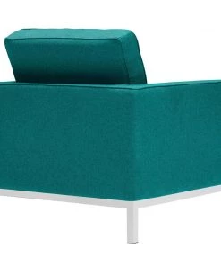 Modway Loft Upholstered Fabric Armchair Teal 8 Modway Loft Upholstered Fabric Armchair Teal