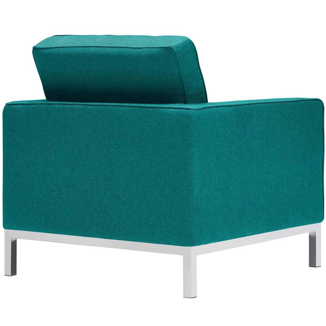 Modway Loft Upholstered Fabric Armchair Teal 3 Modway Loft Upholstered Fabric Armchair Teal