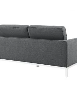 Modway Loft Upholstered Fabric Loveseat Gray Loveseats