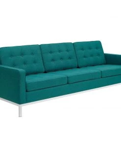 Modway Loft Upholstered Fabric Sofa Teal SOFAS