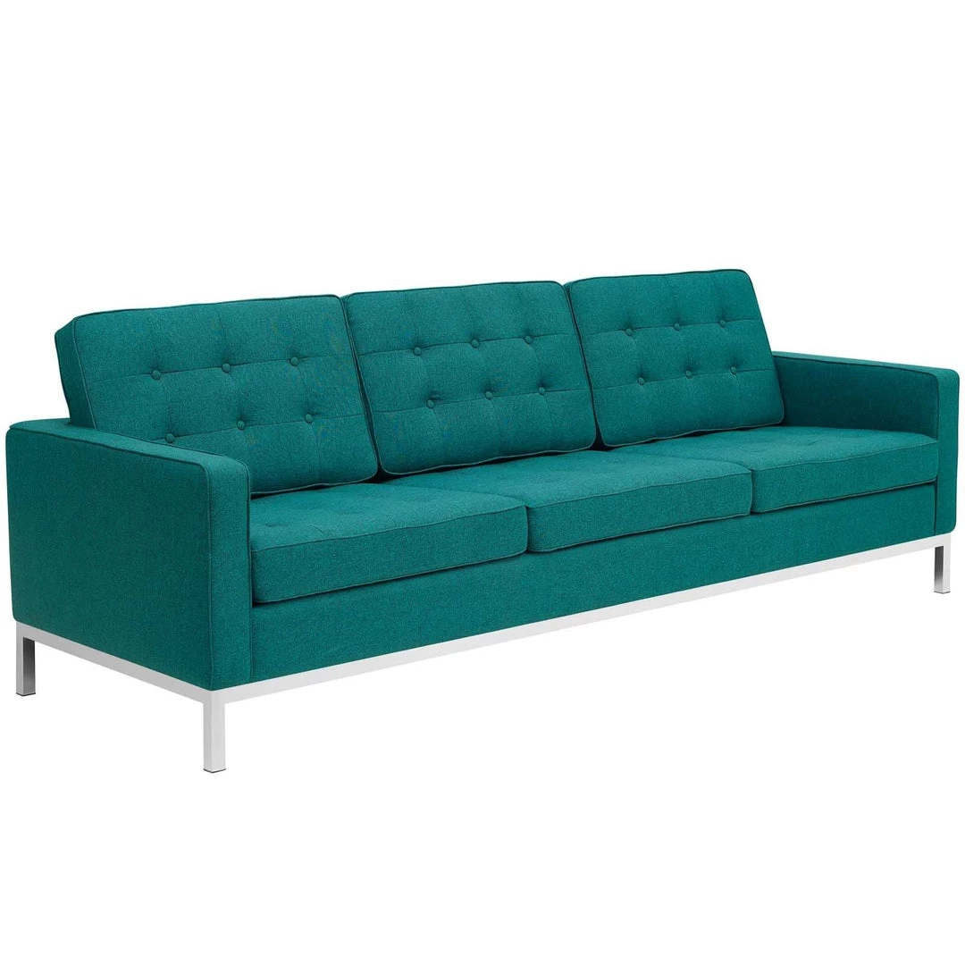 Modway Loft Upholstered Fabric Sofa Teal SOFAS 2 Modway Loft Upholstered Fabric Sofa Teal SOFAS