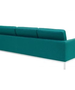 Modway Loft Upholstered Fabric Sofa Teal SOFAS 7 Modway Loft Upholstered Fabric Sofa Teal SOFAS