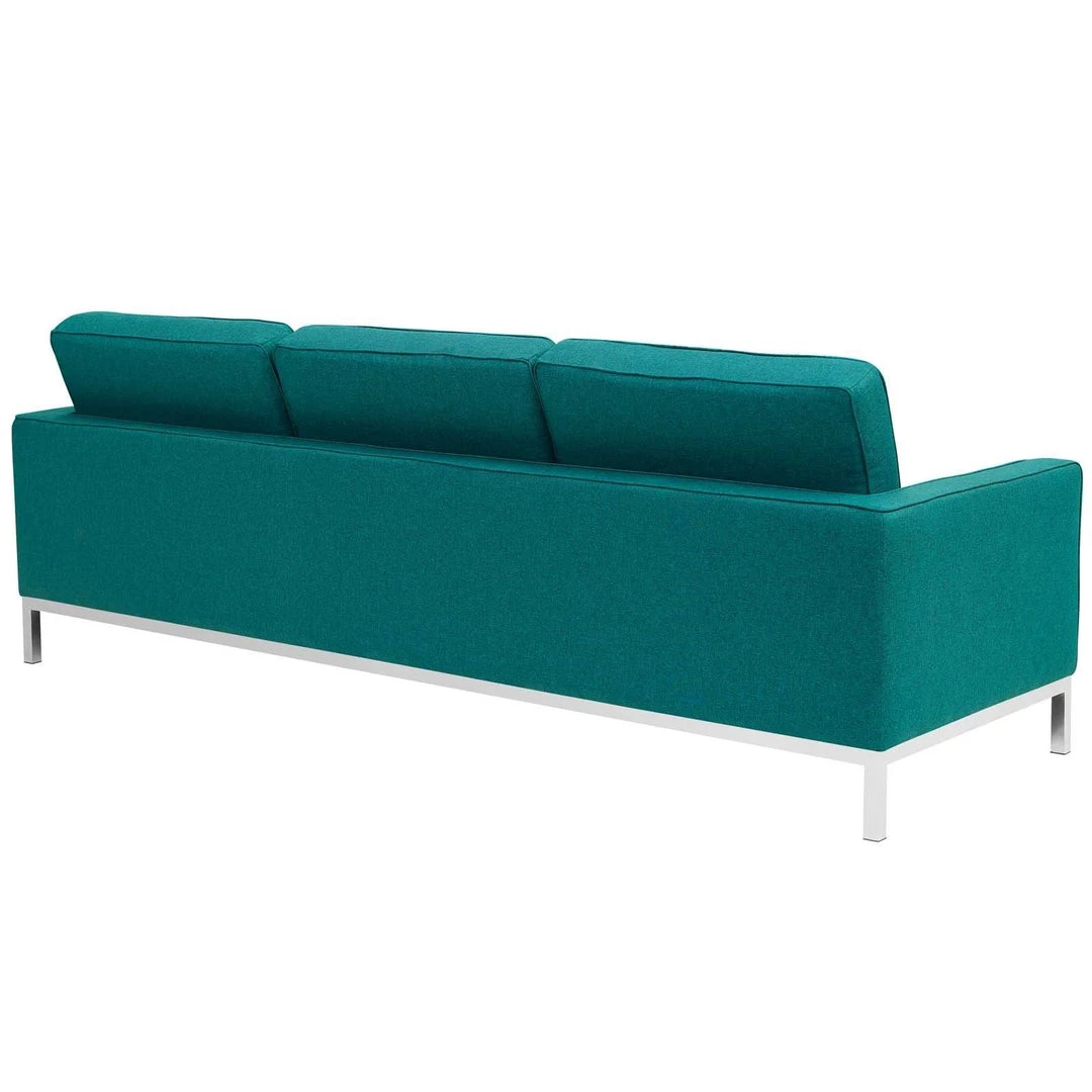 Modway Loft Upholstered Fabric Sofa Teal SOFAS 3 Modway Loft Upholstered Fabric Sofa Teal SOFAS
