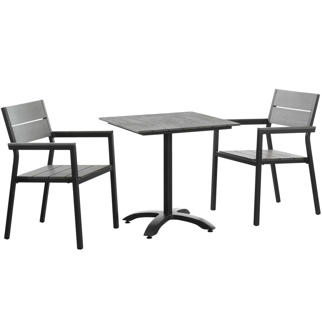 Modway Maine 3 Piece Modern Patio Dining Set Outdoor Dining Sets 1 Modway Maine 3 Piece Modern Patio Dining Set Outdoor Dining Sets