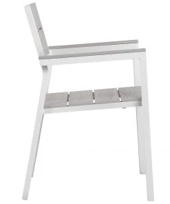 Modway Maine 5 Piece Patio Dining Set Brown Gray Outdoor Dining Sets