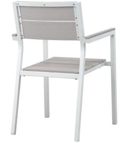 Modway Maine 5 Piece Patio Dining Set Brown Gray Outdoor Dining Sets