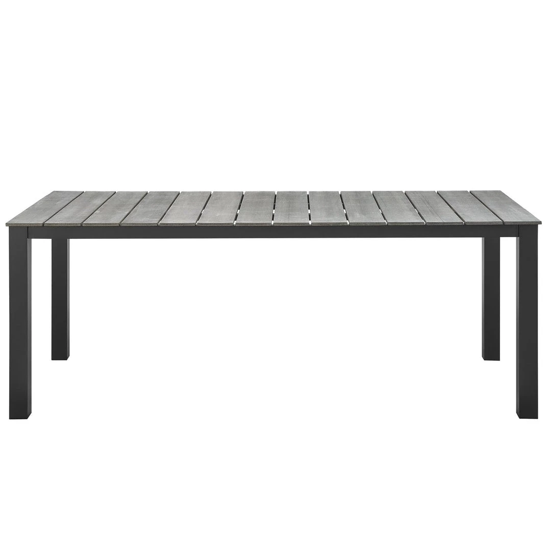 Modway Outdoor Tables Maine 80" Outdoor Patio Dining Table Brown Gray 2 Modway Outdoor Tables Maine 80" Outdoor Patio Dining Table Brown Gray