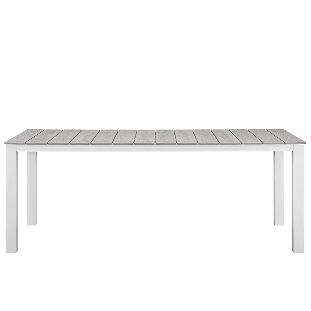 Modway Maine 80" Outdoor Patio Dining Table White Light Gray Outdoor Tables 2 Modway Maine 80" Outdoor Patio Dining Table White Light Gray Outdoor Tables