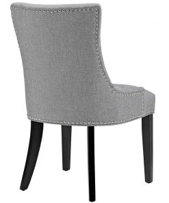 Modway Dining Chairs Mar Dining Side Chair Fabric Set Of 2 Light Gray
