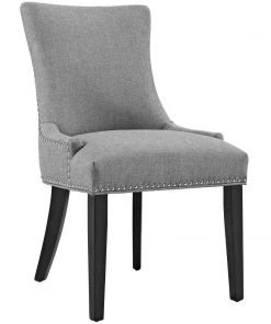 Modway Dining Chairs Mar Dining Side Chair Fabric Set Of 2 Light Gray