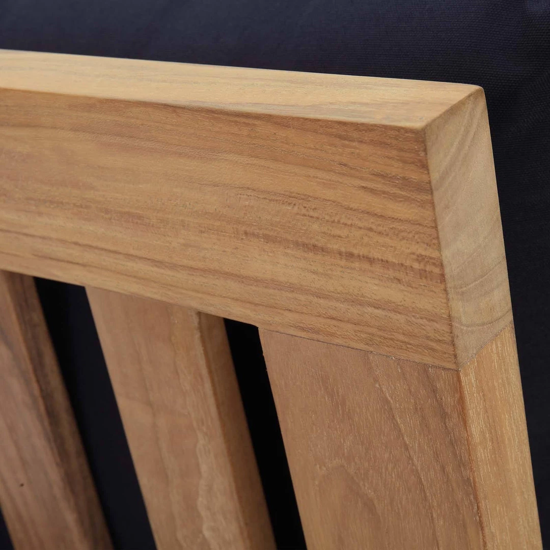 Modway Marina Armless Outdoor Patio Teak Sofa Natural Navy 5 Modway Marina Armless Outdoor Patio Teak Sofa Natural Navy