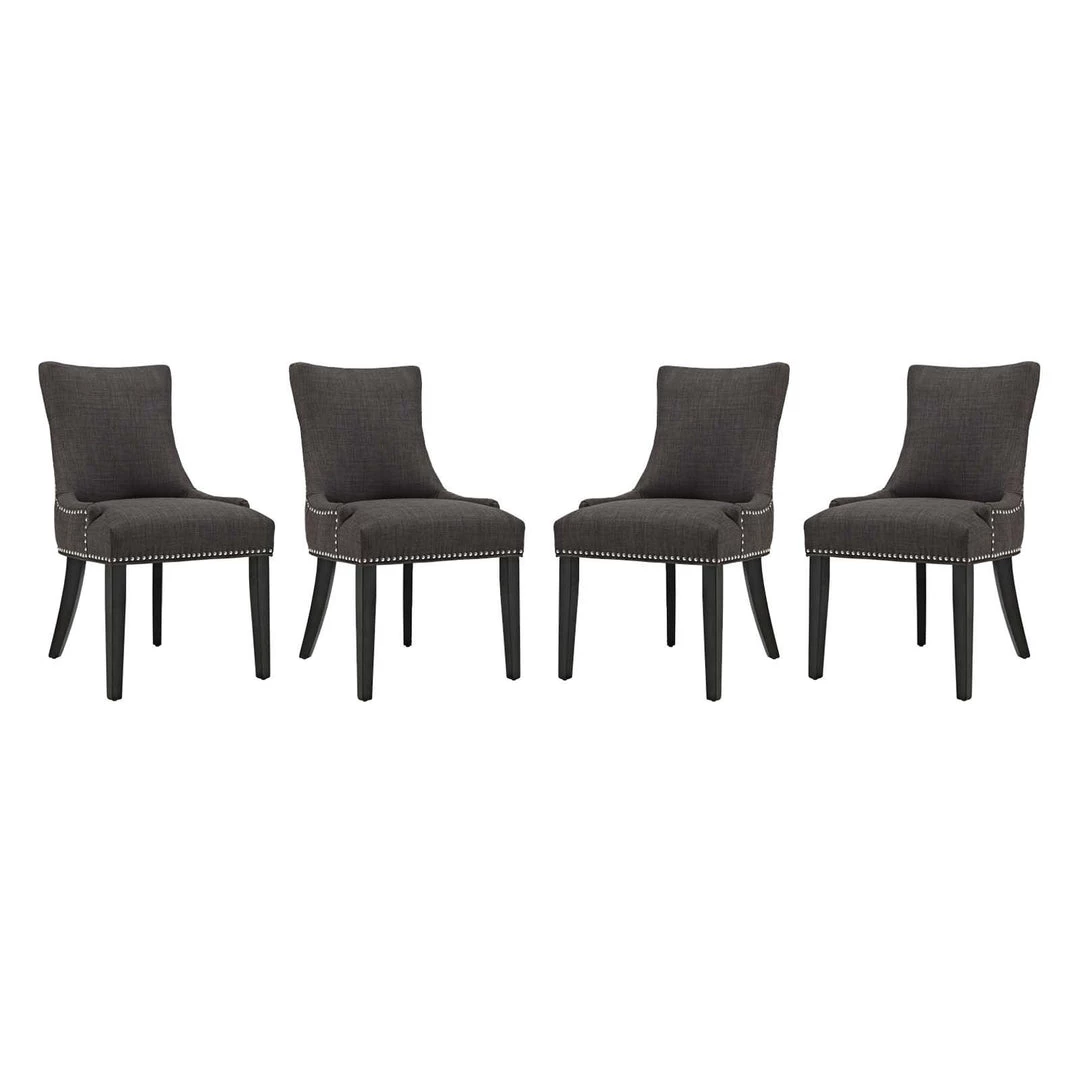 Modway Marquis Dining Chair Fabric Set Of 4 Brown Dining Chairs 1 Modway Marquis Dining Chair Fabric Set Of 4 Brown Dining Chairs