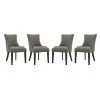 Modway Marquis Dining Chair Fabric Set Of 4 Granite