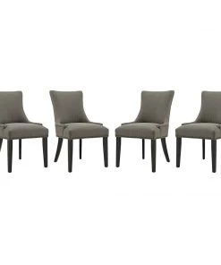 Modway Marquis Dining Chair Fabric Set Of 4 Granite