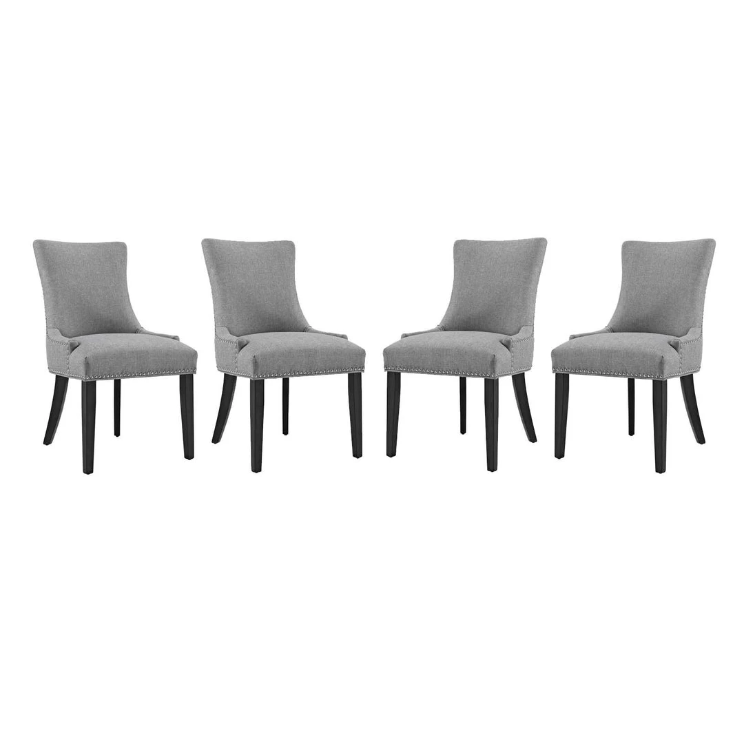 Modway Dining Chairs Marquis Dining Chair Fabric Set Of 4 Light Gray 1 Modway Dining Chairs Marquis Dining Chair Fabric Set Of 4 Light Gray