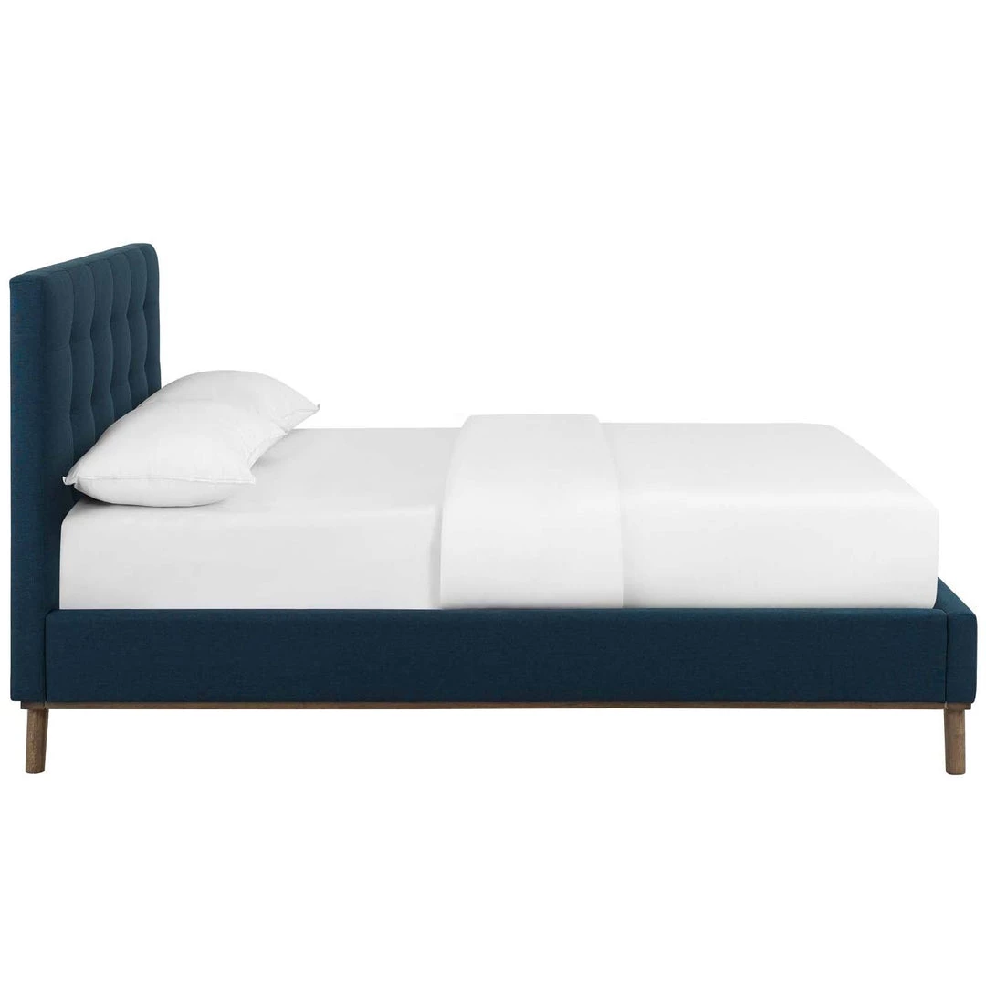 Modway McKenzie Queen Biscuit Tufted Upholstered Fabric Platform Bed Blue Beds 3 Modway McKenzie Queen Biscuit Tufted Upholstered Fabric Platform Bed Blue Beds
