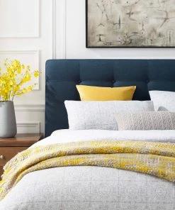 Modway McKenzie Queen Biscuit Tufted Upholstered Fabric Platform Bed Blue Beds 13 Modway McKenzie Queen Biscuit Tufted Upholstered Fabric Platform Bed Blue Beds