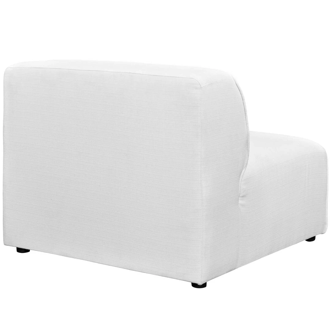 Modway Armless Sofa Chairs Mingle Fabric Armless White 3 Modway Armless Sofa Chairs Mingle Fabric Armless White