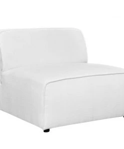 Modway Armless Sofa Chairs Mingle Fabric Armless White