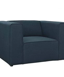 Modway Mingle Upholstered Fabric Armchair Blue Armchairs