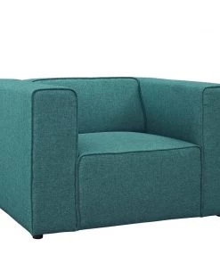 Modway Mingle Upholstered Fabric Armchair Teal