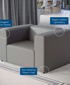 Modway Mingle Vegan Leather Armchair