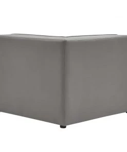 Modway Mingle Vegan Leather Corner Chair Gray 11 Modway Mingle Vegan Leather Corner Chair Gray