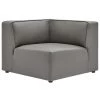 Modway Mingle Vegan Leather Corner Chair Gray