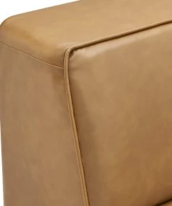 Modway Mingle Vegan Leather Corner Chair Tan Sectionals