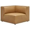 Modway Mingle Vegan Leather Corner Chair Tan Sectionals