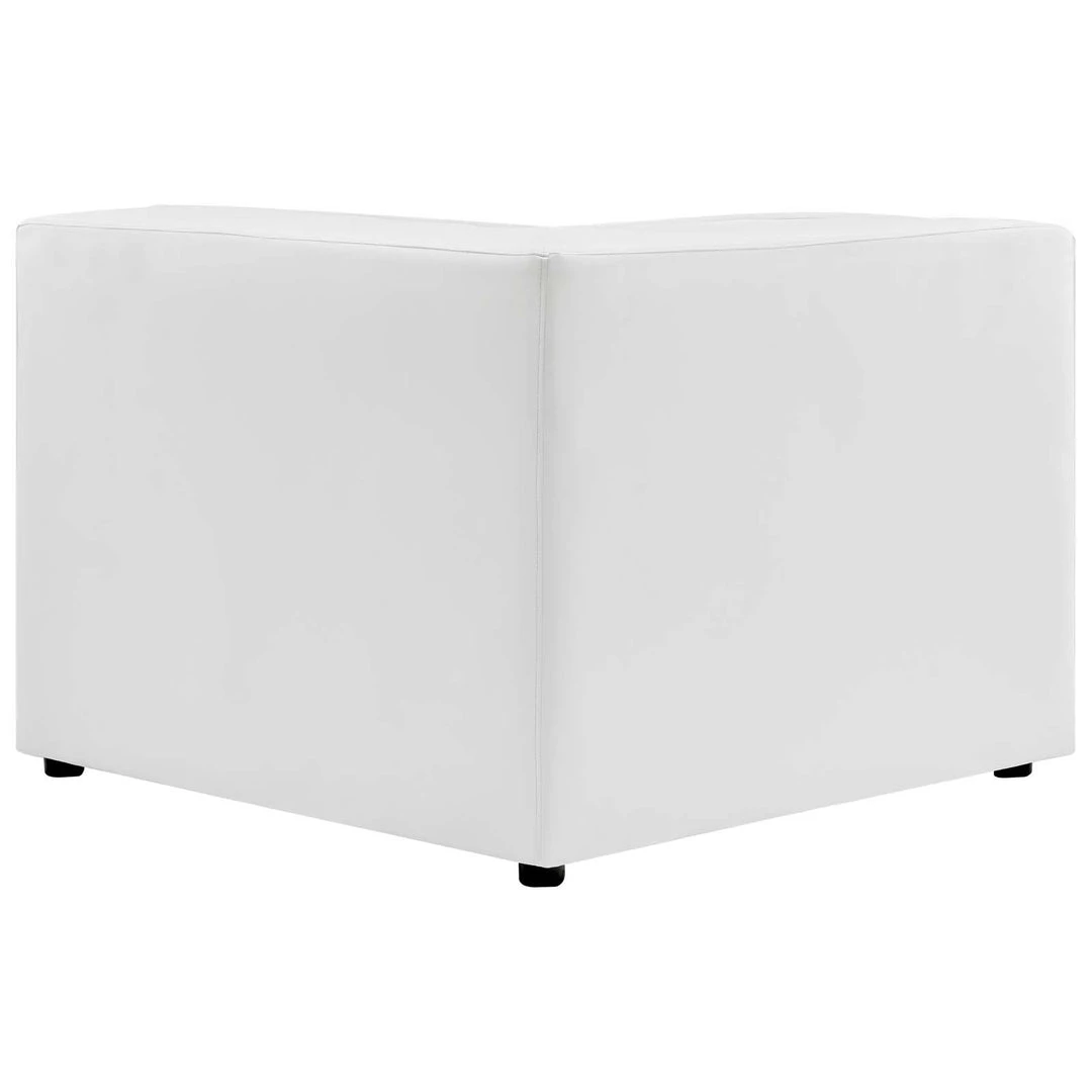 Modway Sectionals Mingle Vegan Leather Corner Chair White 3 Modway Sectionals Mingle Vegan Leather Corner Chair White