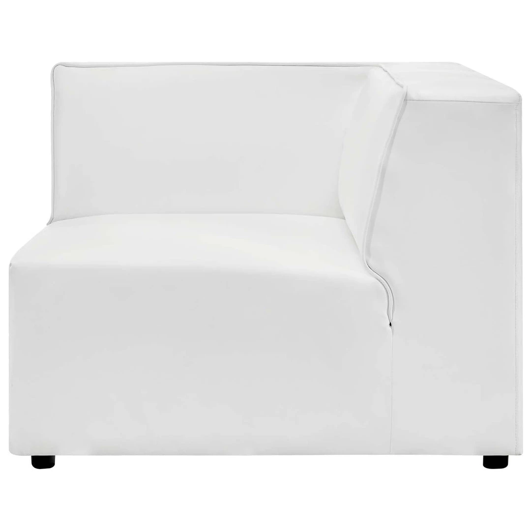 Modway Sectionals Mingle Vegan Leather Corner Chair White 4 Modway Sectionals Mingle Vegan Leather Corner Chair White