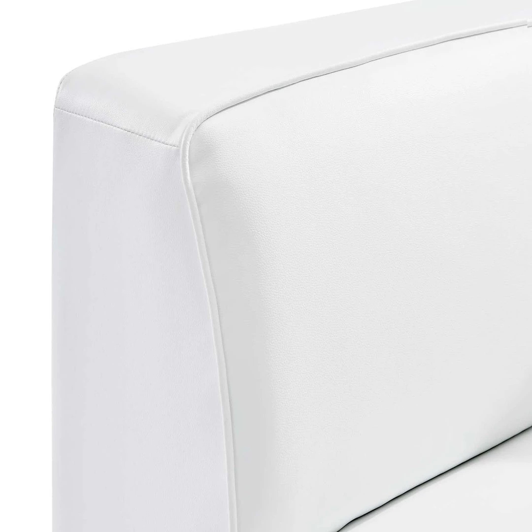 Modway Sectionals Mingle Vegan Leather Corner Chair White 5 Modway Sectionals Mingle Vegan Leather Corner Chair White