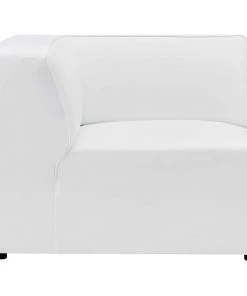 Modway Sectionals Mingle Vegan Leather Corner Chair White