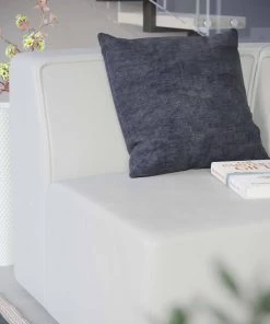 Modway Sectionals Mingle Vegan Leather Corner Chair White 15 Modway Sectionals Mingle Vegan Leather Corner Chair White